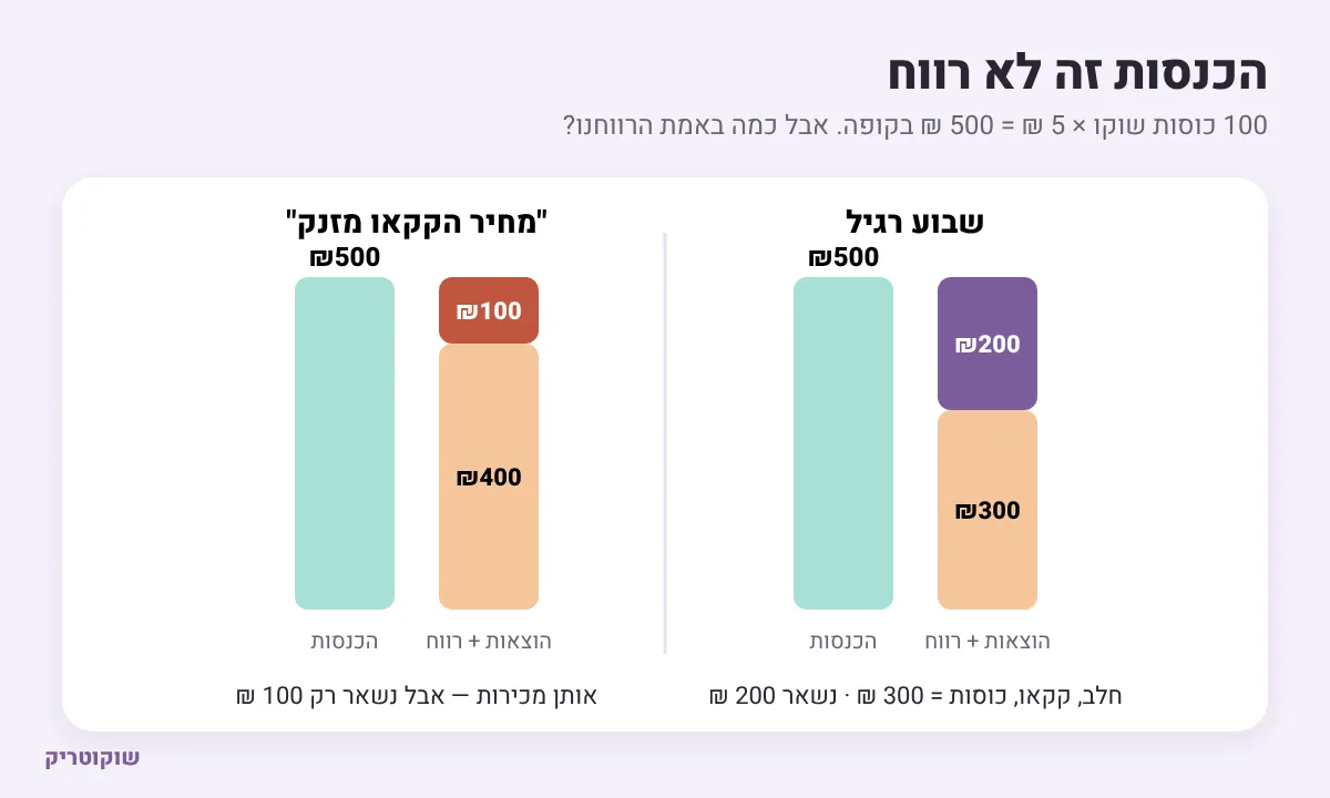 איור: אותן הכנסות של 500 ש